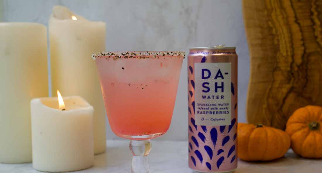 DASH Halloween Mocktail next to candles